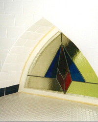 detail of the bathroom window in the Cottonwood Falls project